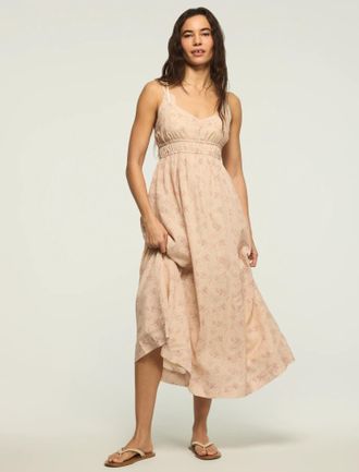 Lucky Brand Womens Tiered Midi Dress