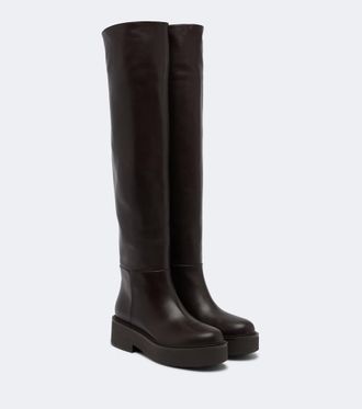 Gianvito Rossi Hiro leather over-the-knee boots