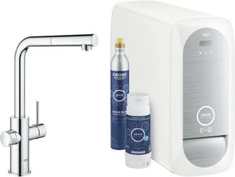 GROHE Kit per Generare Acqua Filtrata e Refrigerata e Frizzante dal Rubinetto di Casa - Con Doccetta Estraibile 31539000 - Grohe