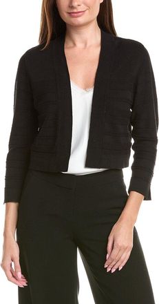 Jones New York Cropped Striped Stitch Shrug