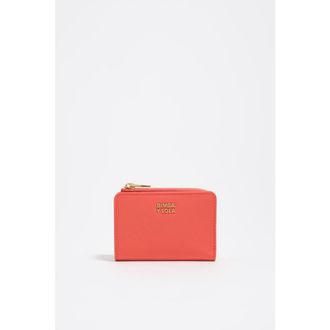 Bimba & Lola Compact Nylon Wallet in Coral at Nordstrom