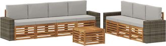 vidaXL Juegos De Sof&aacute;s 8 Uds. Madera De Acacia S&oacute;lida Vidaxl