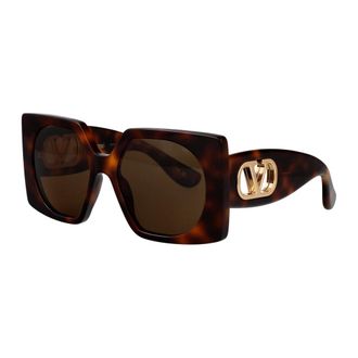 Valentino Garavani Sunglasses, female, Brown, Size: 55 MM Vain Bold Sunglasses