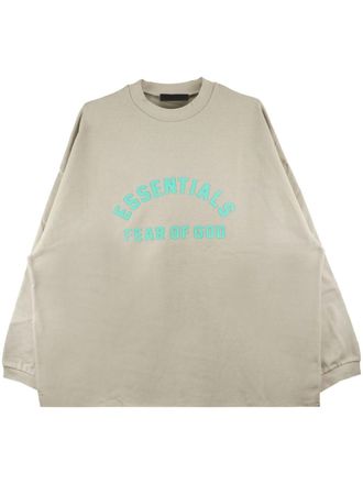 Fear of God logo-print cotton sweatshirt - Neutrals