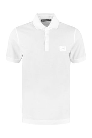 Tシャツ・カットソー Dolce & Gabbana SS25 POLO CON LOGO (G8PL4T G7F2HW0800) Cotton polo-shirt with DG logo embroidery in White for Men