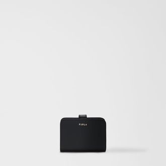 Furla Classic Portafoglio Compatto S Nero Nero Pelle Di Vitello Andromeda Donna