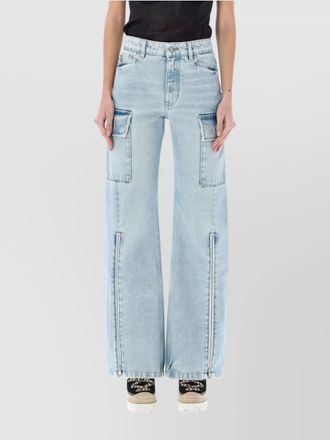 Stella McCartney cotton wide-leg cargo jeans