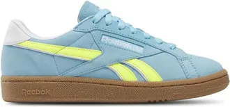 Reebok Womens Club C Grounds UK - Running Shoes Digital Blue/Solar Acid Yellow/Gum Size 10.5