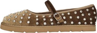 La Carrie Schoenen, Dames, Bruin, 39 EU, Velvet Rhinestone Ballet Flat