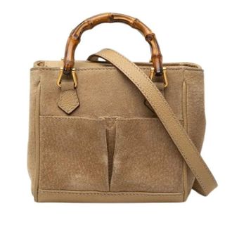 Gucci Borsa a mano in camoscio Pre-owned - - Pre-owned - Donna - Beige - ONE SIZE