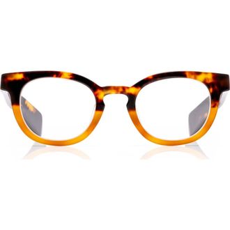 Eyebobs Total Wit 45mm Round Reading Glasses in Tortoise To Amber Fade at Nordstrom, Size +2.50