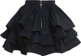 Elisabetta Franchi Womens Tailored Mini Skirt In Black