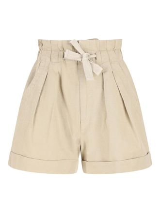 Isabel Marant Shorts met gestrikte taille - Beige