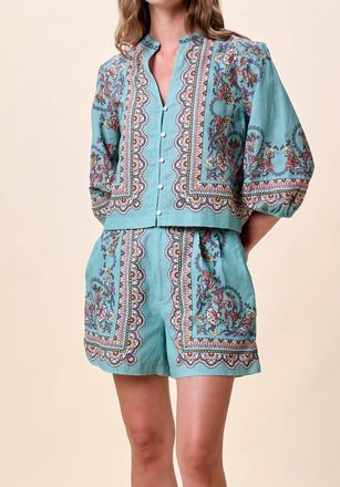 Cleobella Sebastian Patterned Shorts In Bleura