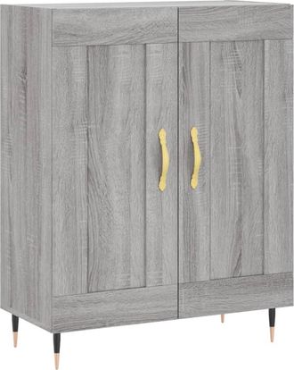 vidaXL Vidaxl - Aparador De Madera De Ingenier&iacute;a Gris Sonoma 69,5x34x90 Cm