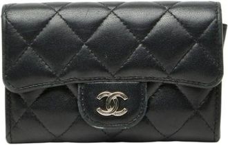 Chanel Pre-owned Wallets, female, Black, Size: ONE SIZE Pre-owned Card Case