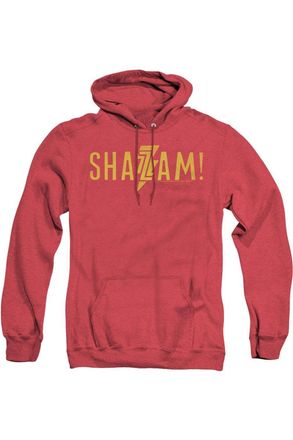 Gildan Shazam Movie Flat Logo Adult Heather Hoodie / Hooded Sweatshirt
