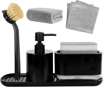 OEM Dispensador De Jab&oacute;n De Cocina Con Cepillo Y Esponja, Organizador De Fregadero, Para Uso En Cocina/ba&ntilde;o