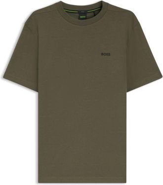 BOSS Stretch-cotton T-shirt with logo detail