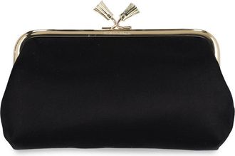 Anya Hindmarch Black Bespoke Maud Tassel Viscose Clutch