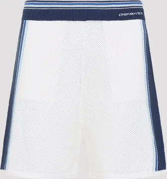 Casablanca short met mesh strepen
