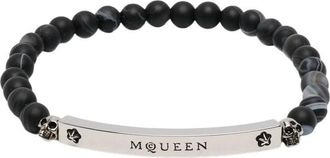 Alexander McQueen Alexander McQueen, Bracelets, male, Black, Size: ONE SIZE Skull & Beads Bracelet