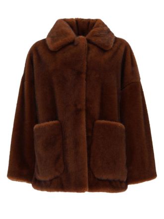 Herno Short Plush Eco-Fur Coat
