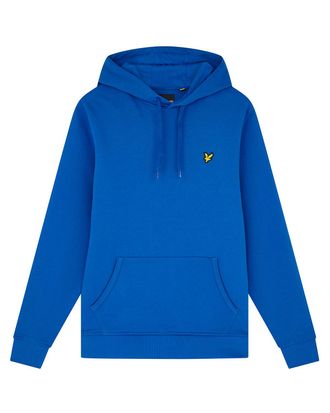 Lyle & Scott Mens Pullover Hoodie in Blue Cotton - Size X-Large
