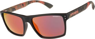 Superdry Sonnenbrille SUPERDRY Modell 996054, Herren, schwarz, orange, gemustert, matt, Sonnenbrillen Sonnenbrille, Form Karree/Eckig, Logoschriftzug auf B&uuml;gel