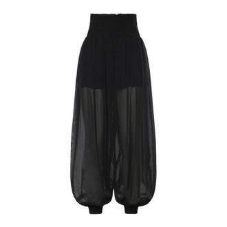 Pinko Pinko, Broeken, Dames, Zwart, S, Leer, Bore Pantalone Voile Viscosa