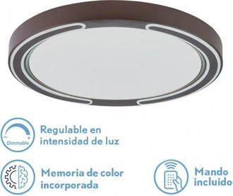 Fabrilamp Fabrilamp - Plafon 72w Asher Marron 3000-4000-6500k 5616lm 6x50x50cm Remoto+reg.int+memoria