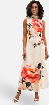 Yumi Flower High Neck Maxi Dress in Ivory at Nordstrom, Size 12