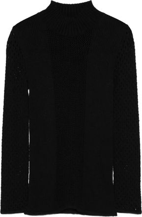 Versace Maglione con collo rialzato anni 2000 - Nero