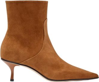 Scarosso Jamie Ankle Boot - Dames - Laarzen met Hak - Bruin - 39 EU - Leer - Schoenen