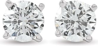Pompeii3 3/4ct Round Diamond Studs 14K White Gold