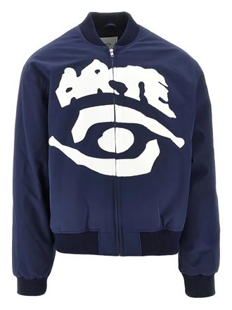 Arte logo-print bomber jacket - Blue