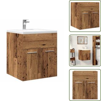 vidaXL Armadio in legno antico - vidaXL Mobile da Bagno Legno Antico 41x38,5x46 cm in Truciolato - Armadio da toeletta