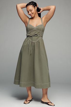 Mare Mare Cotton Seamed Midi Dress