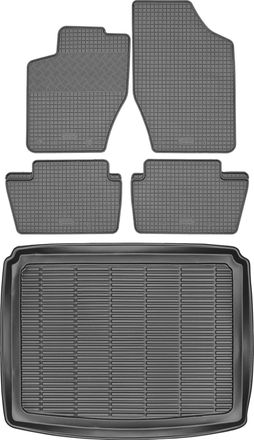 OEM Juego De Alfombrillas De Goma Para Peugeot 307 Hatchback (2001-2011) + Alfombrilla Para El Maletero