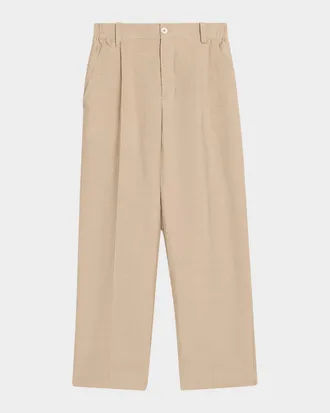 Jacquemus Men & apos;s Le Pantalon Straight Leg Pleated Trousers