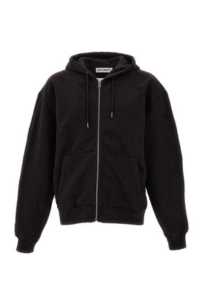 Our Legacy Washed Black Rascal Cropped Organic Cotton Hoodie