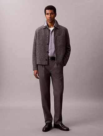 Calvin Klein Camisa Slim Con Botones De Algod&oacute;n El&aacute;stico
