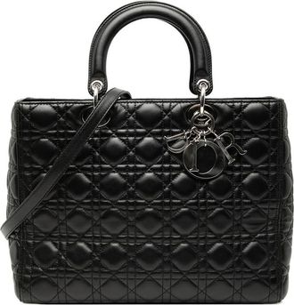 Dior Pre-owned Dior Large Lambskin Cannage Lady Dior Ladies 18-MA-0153