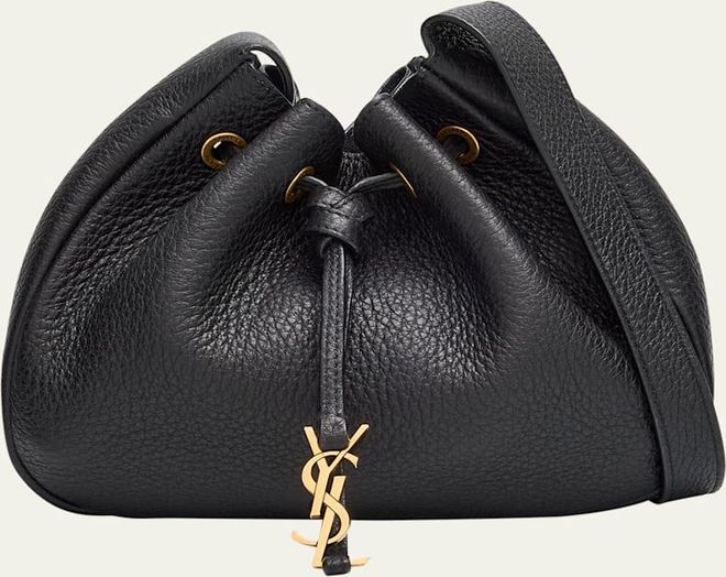Paris VII Mini YSL Hobo Bag in Grained Leather