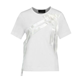 Simone Rocha Bow Sash Lyocell T-Shirt - Ivory