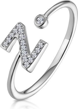 The Diamond Store Diamond Initial Z Ring 0.07ct set in 9K White Gold