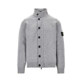 Stone Island Knitted cardigan with Logo Badge Man XXL