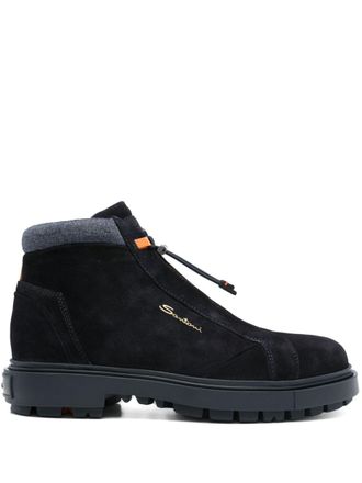 Santoni Stivali in suede - Blu