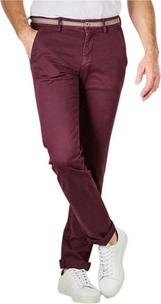 Mason's Torino Elegance Jersey Chino Pants In Red