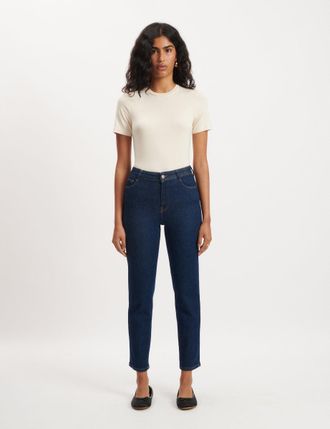 Nobody's Child Dark Wash High Rise Slim Leg Jeans